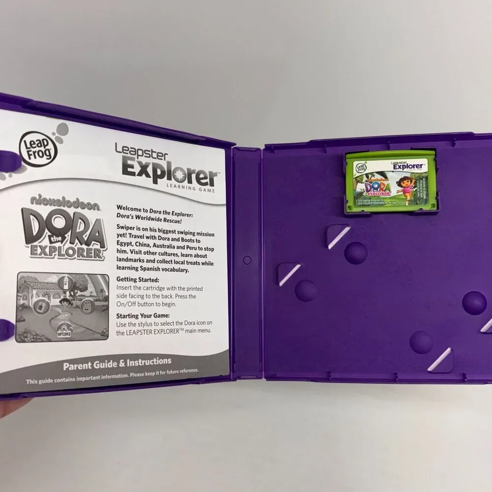 Leapfrog Leapster Explorer 2010 Handheld Game System Tested Works with 9 Games